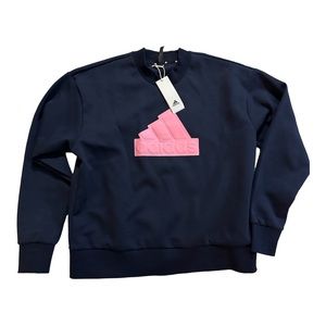 Adidas The Kooples Roundneck Sweatshirt with Embroidered Pink Logo Mens L NWT